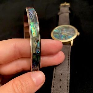 Abalone bangle bracelet